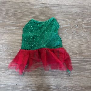 Green and red holiday/Christmas sparkly tutu costume